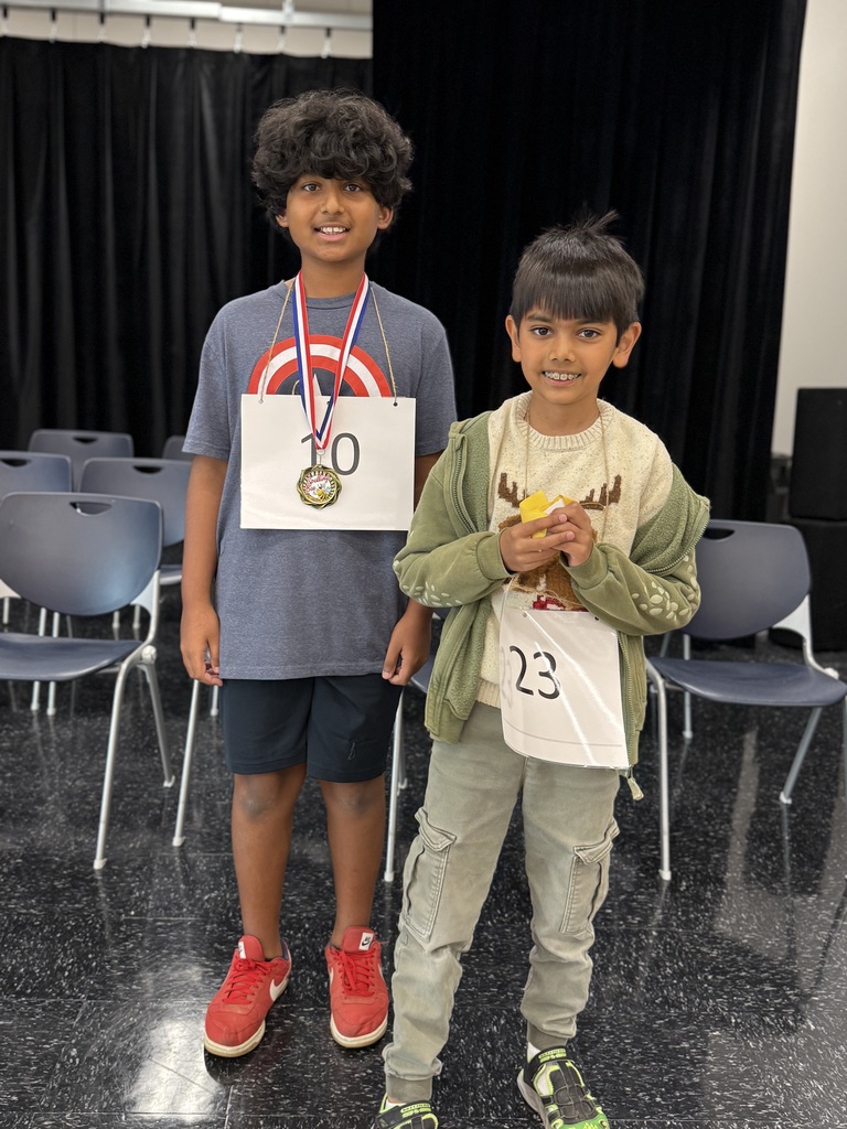 First and Second Place Spelling Bee Winners