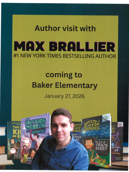 Baker Elementary author visit Max Brallier