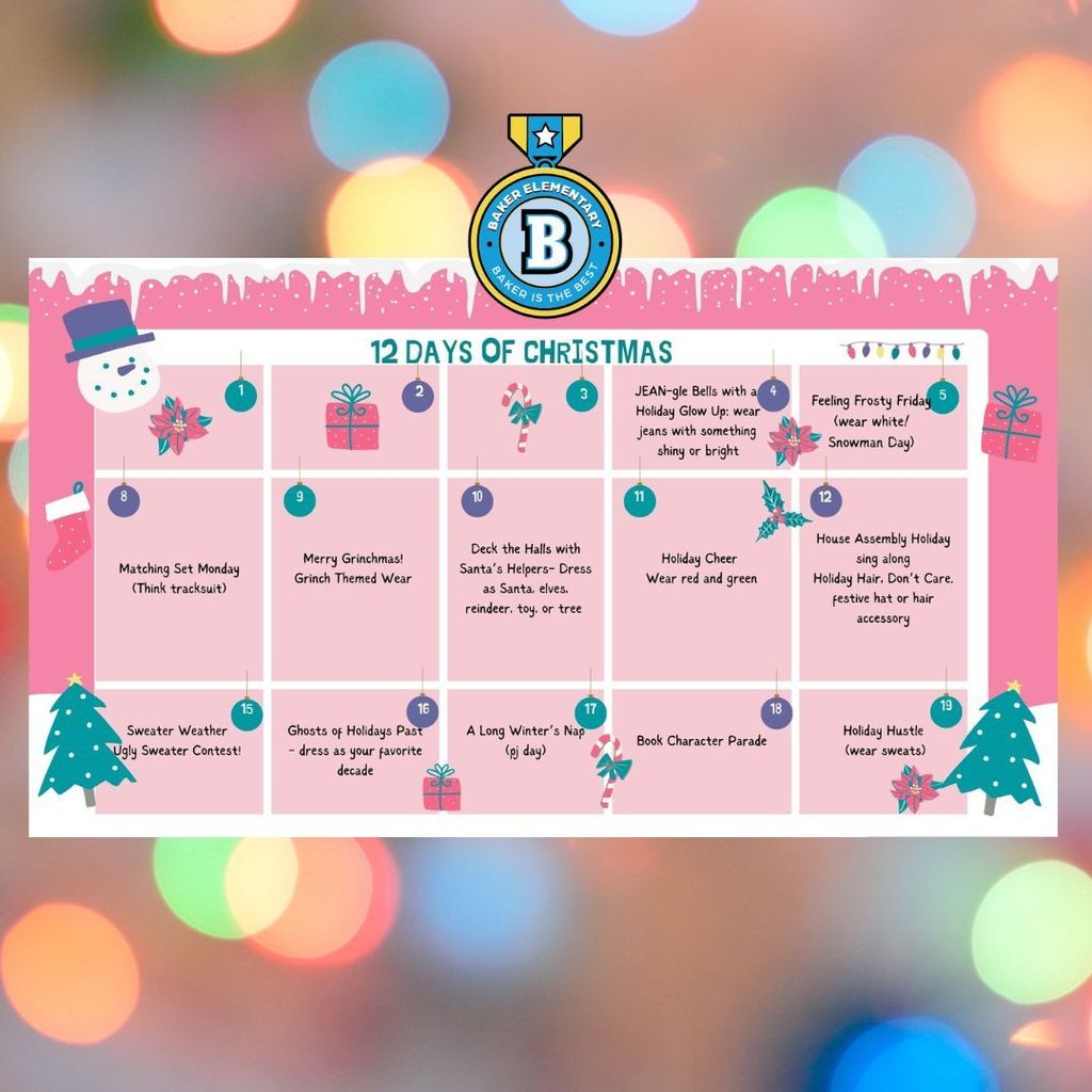 Baker Elementary 12 Days of Christmas