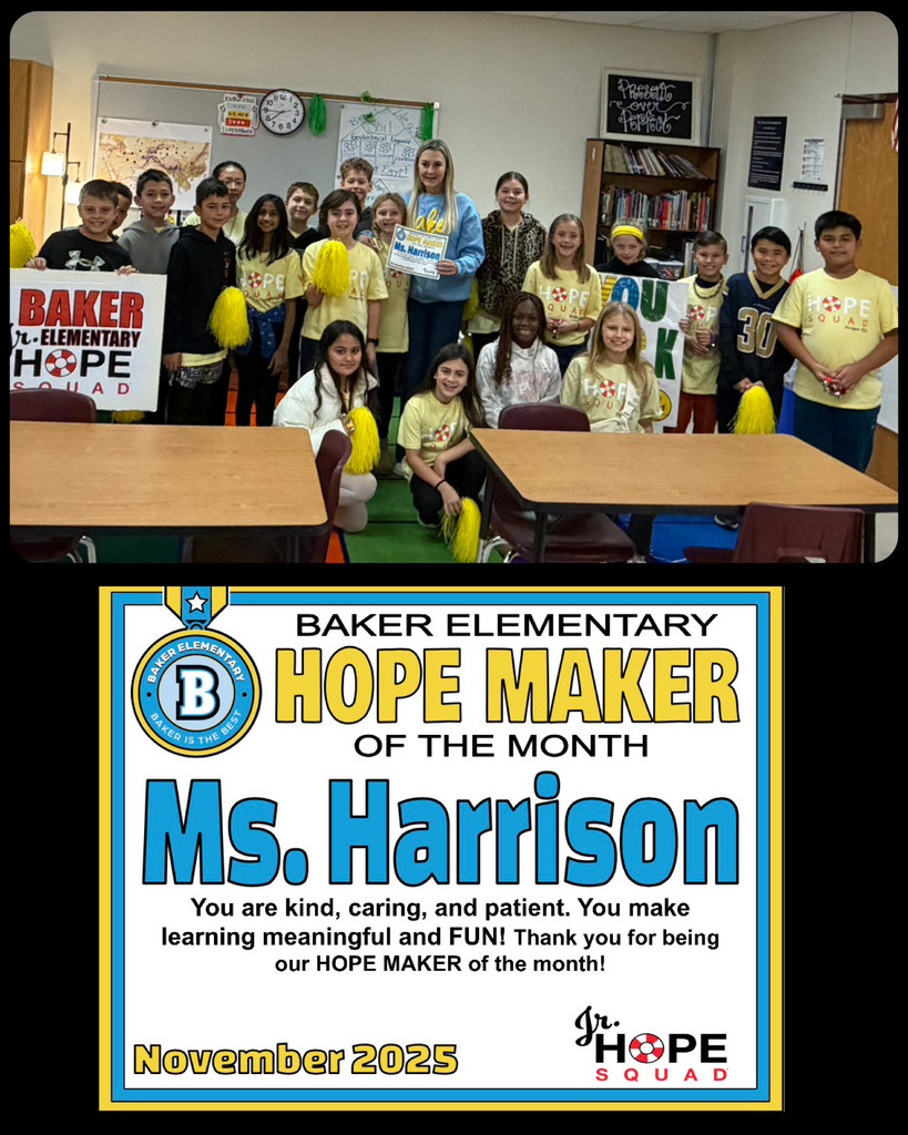 Baker Elementary Hope Maker of November 2025