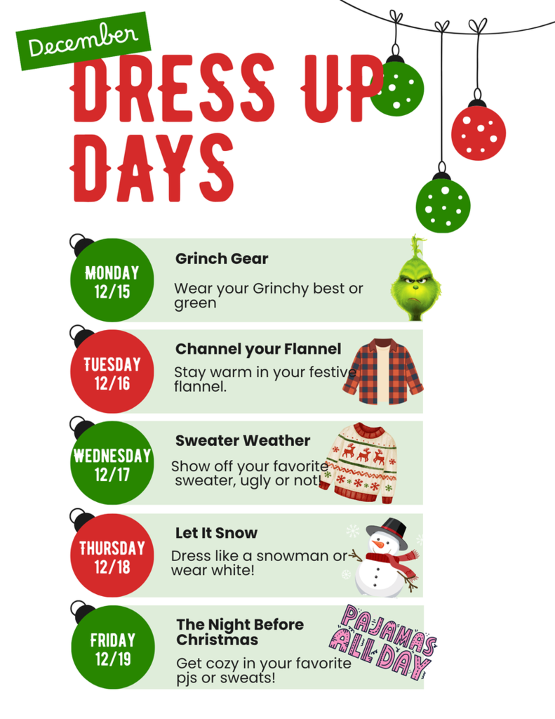 December Dress Up Days!