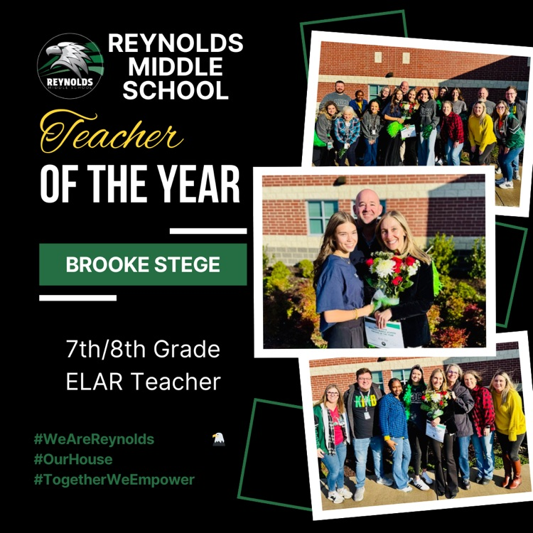 Brooke Stege - teacher of the year