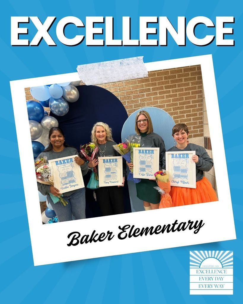 Baker Elementary Staff Award Recipients for 25-26 School Year