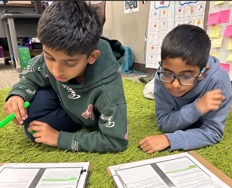 Third Graders Working on Argumentative Texts