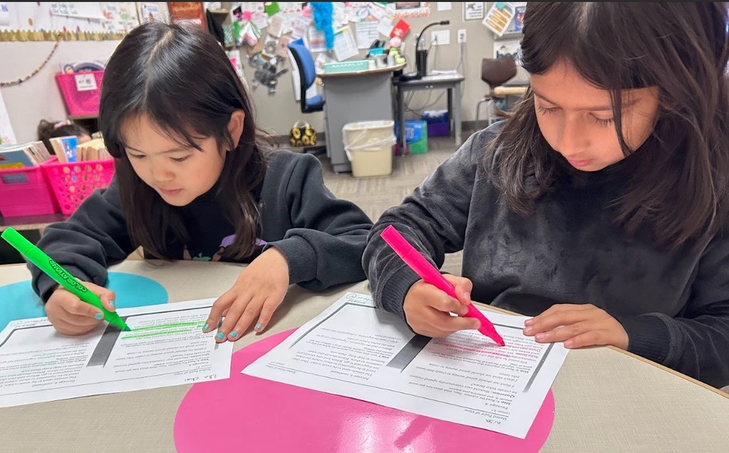 Third Graders Working on Argumentative Texts