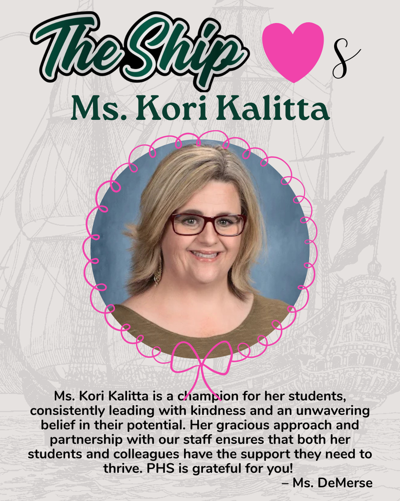PHS recognizes Ms. Kori Kalitta for Counselor Appreciation Week