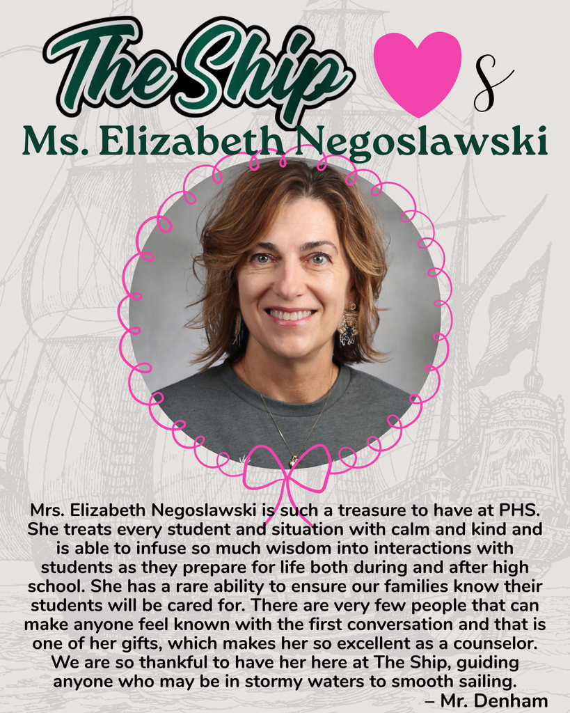 PHS recognizes Ms. Negoslawski for Counselor Appreciation Week