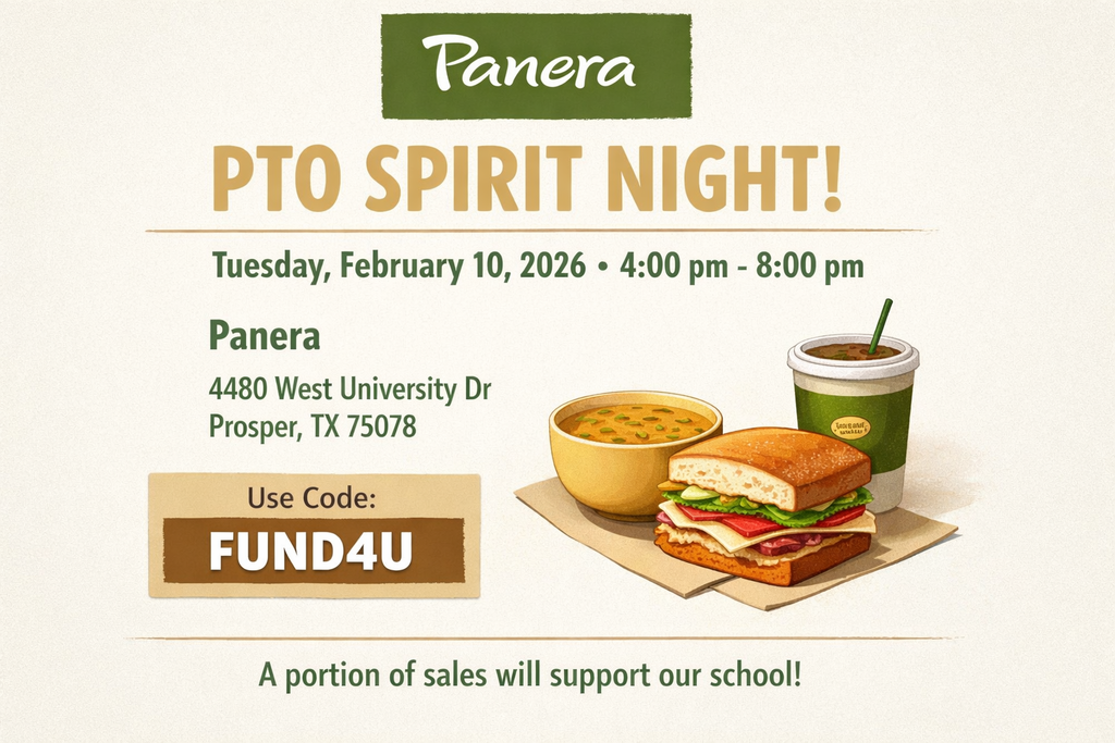 Panera Spirit Night Flyer