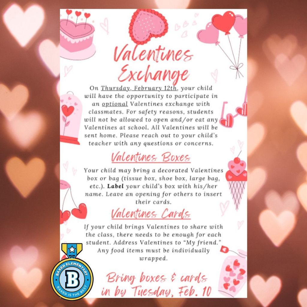 Baker Elementary Valentine's Exchange