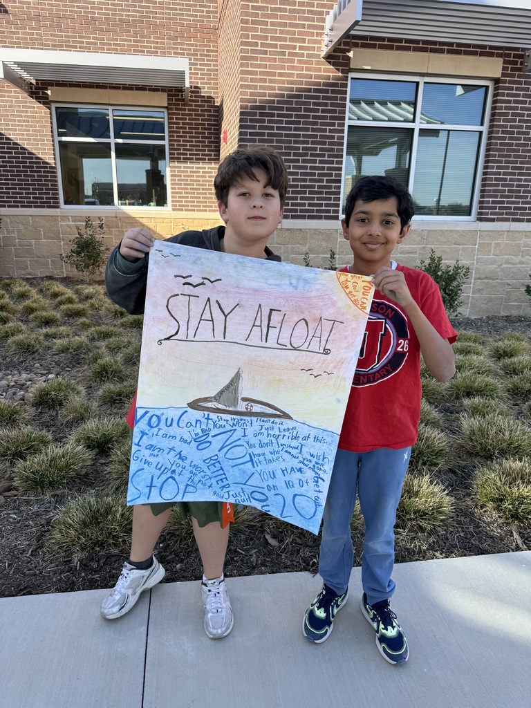 Hope Squad Students made encouraging posters to hang throughout the school.
