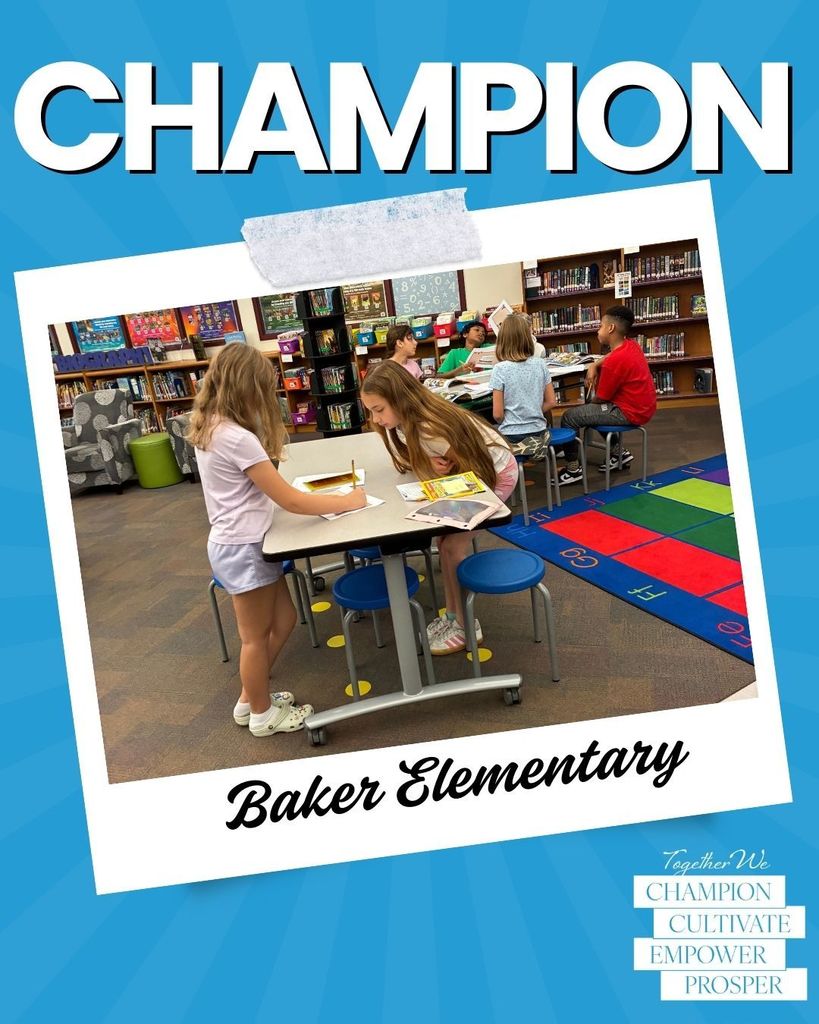 #TogetherWeChampion Baker Elementary 4th Grade Book Clubs