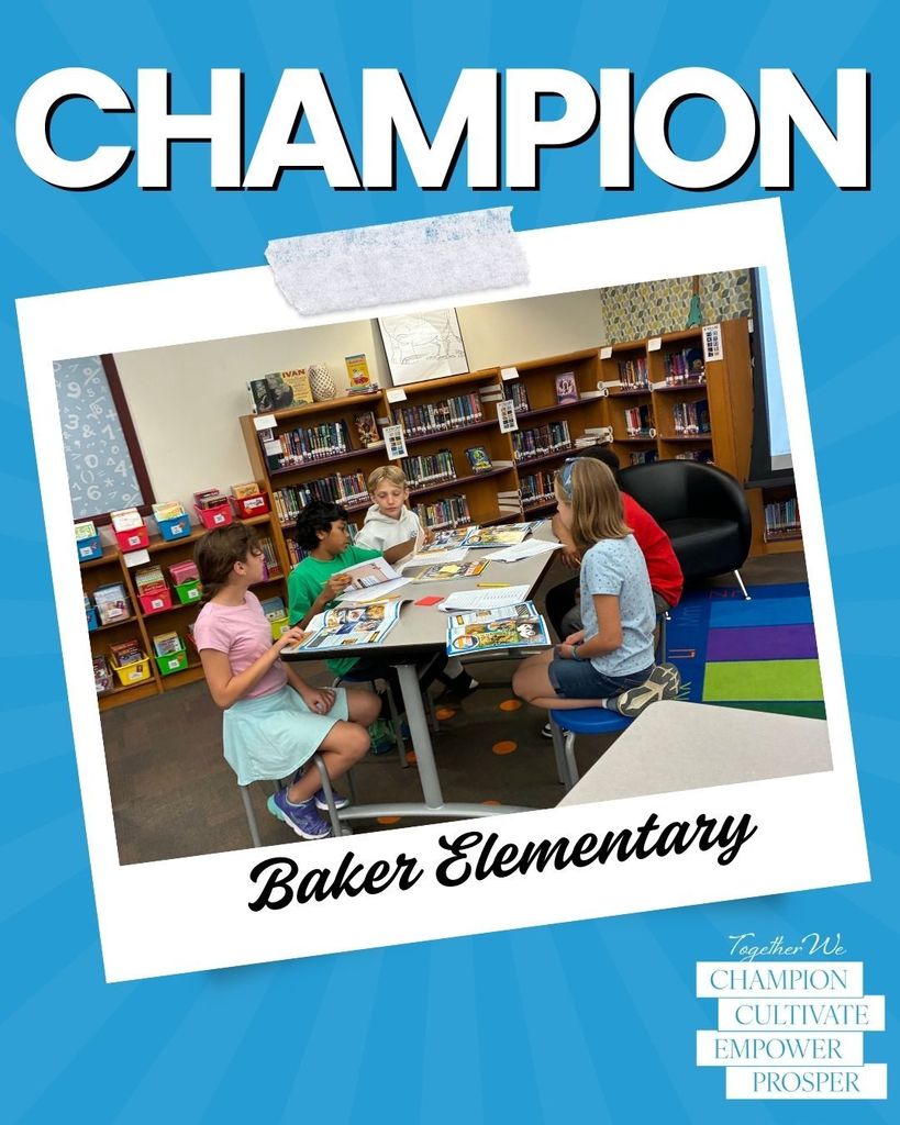 #TogetherWeChampion Baker Elementary 4th Grade Book Clubs