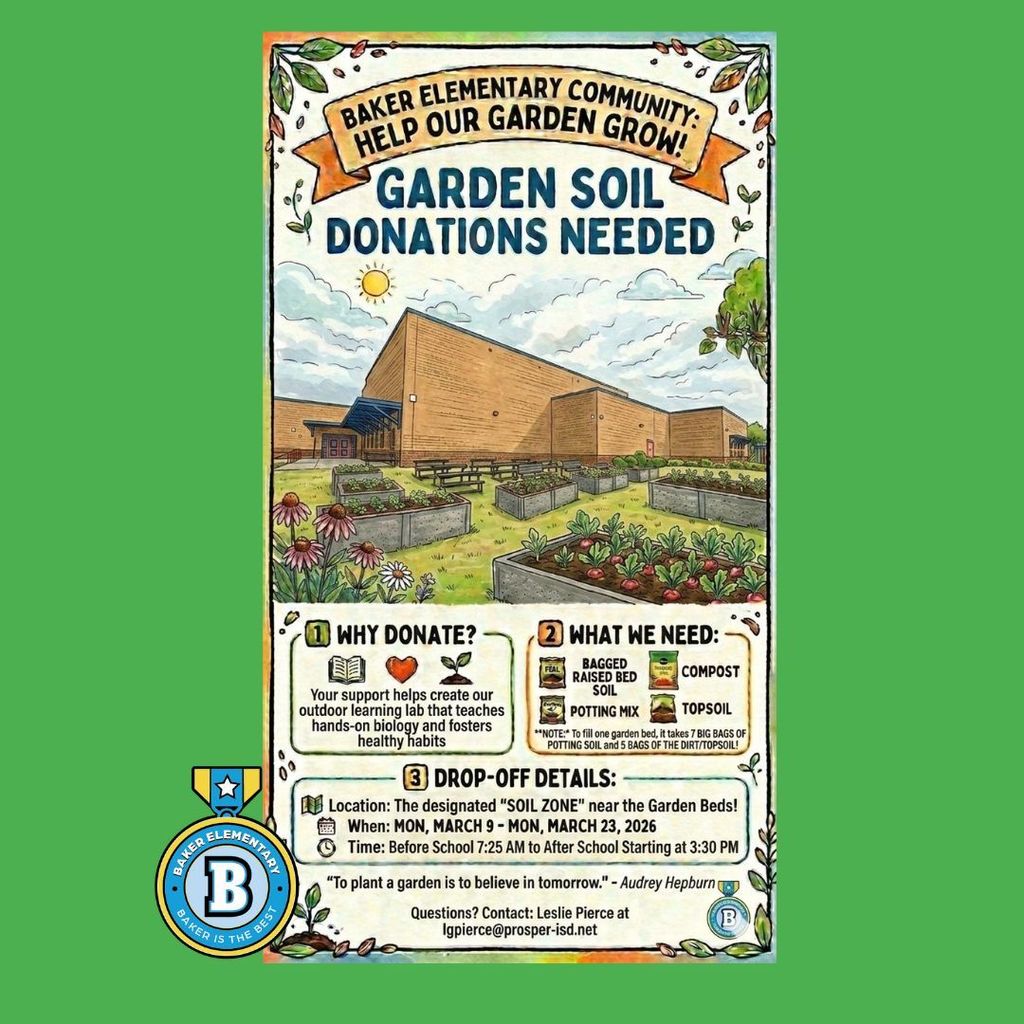 Baker Elementary Garden Soil Needed