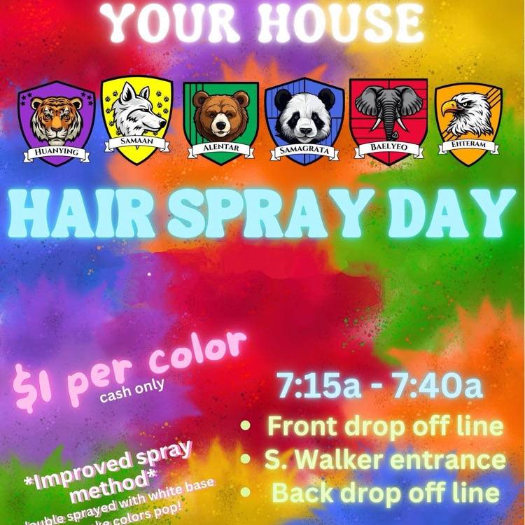 Baker House Assembly Hairspray Day