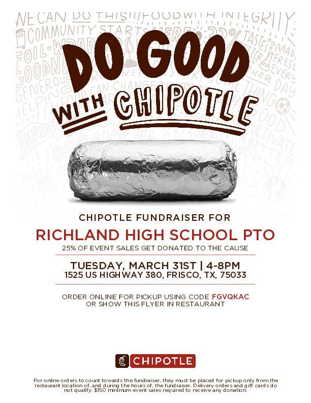 Chipotle Fundraiser Night!