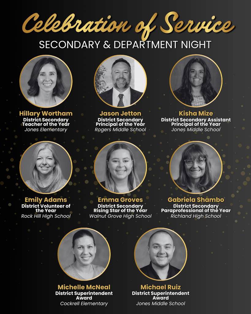 Secondary Celebration of Service Award Recipients 