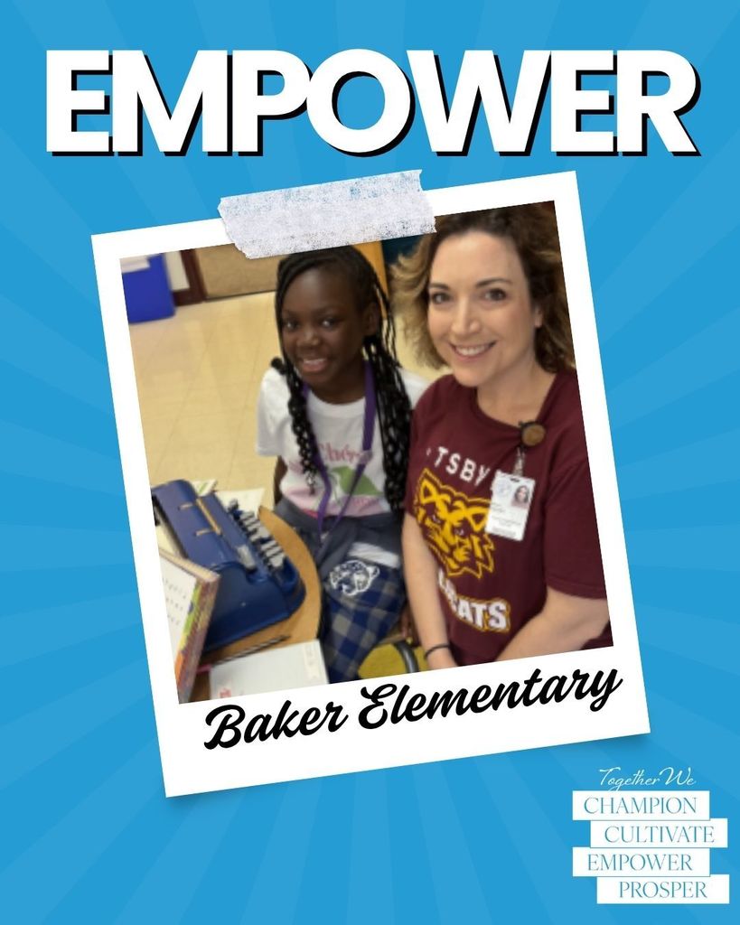 Baker students exploring Braille