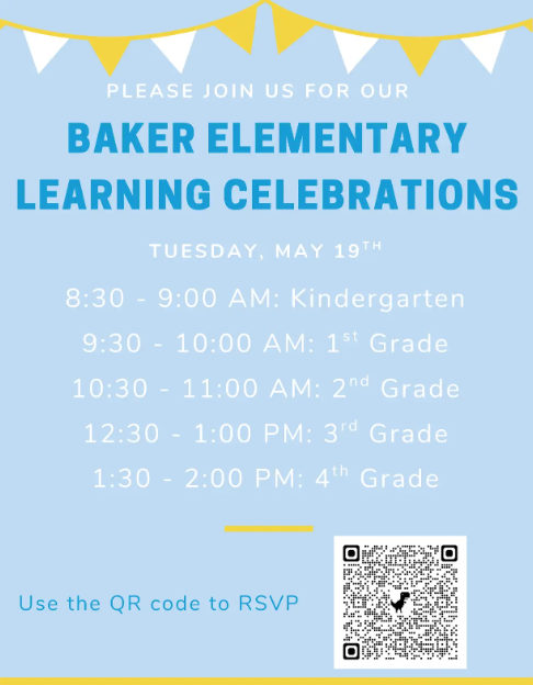 Baker Elementary Kinder-4th Grade Learning Celebrations