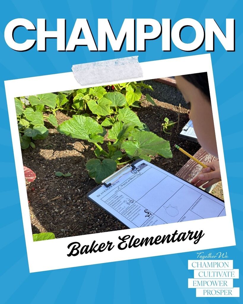 Baker Elementary Kinder & 3rd Grade Texas Wildlife Association Scavenger Hunt