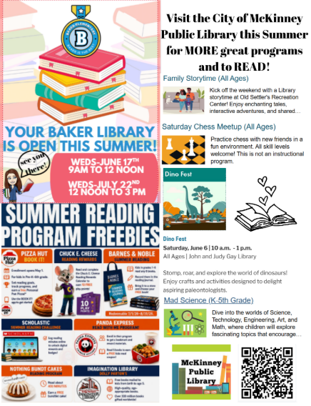 Baker Elementary Summer Library Days