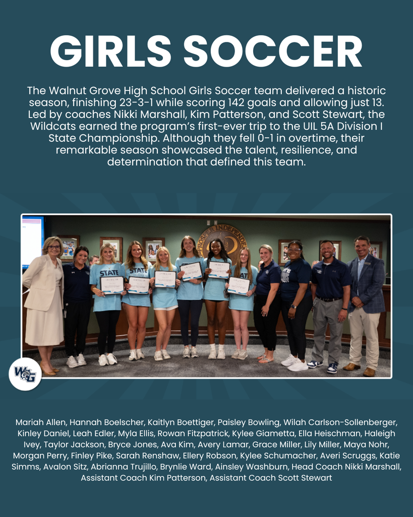 WGHS Soccer Accomplishments
