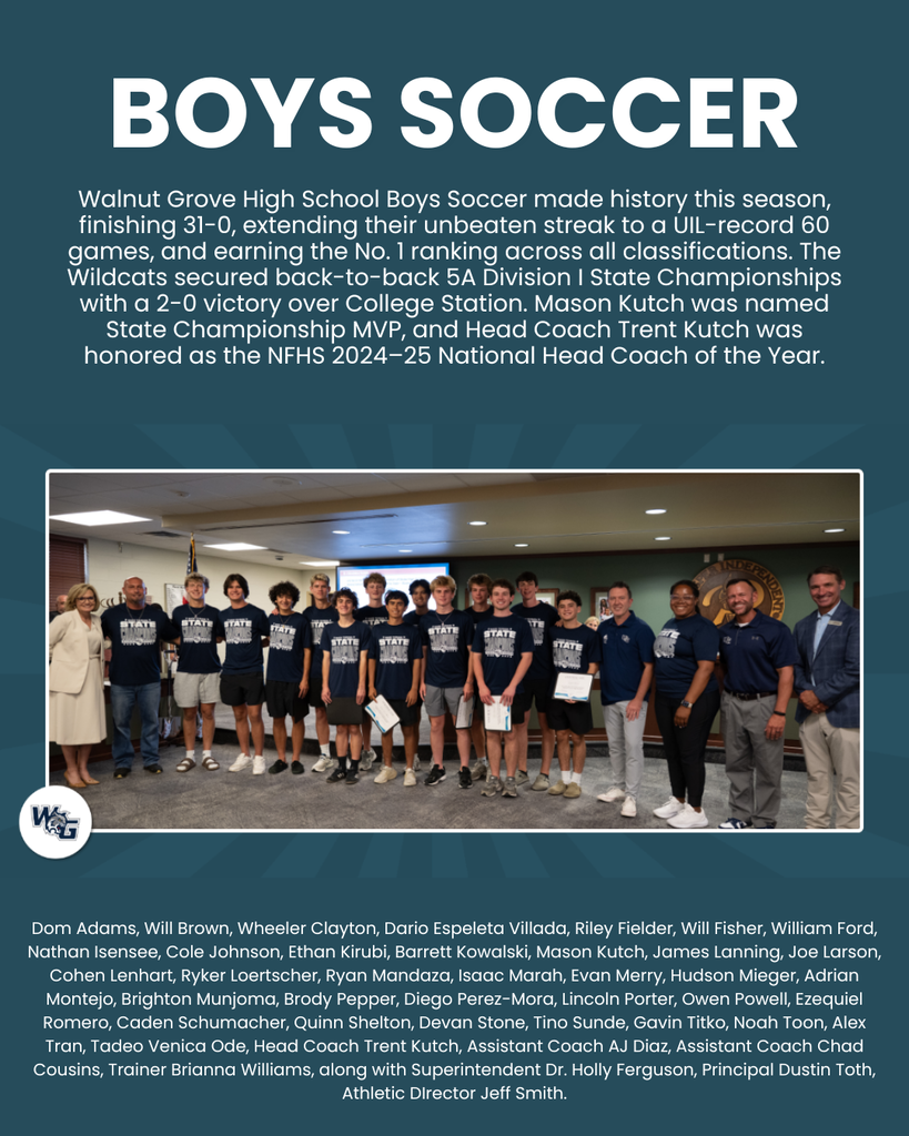 WGHS Soccer Accomplishments