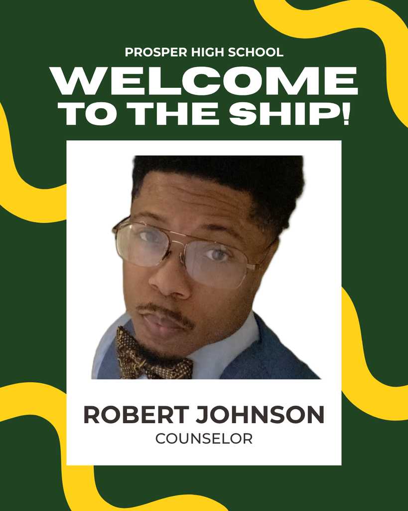 Welcome graphic with a photo of Robert Johnson, a counselor joining our staff