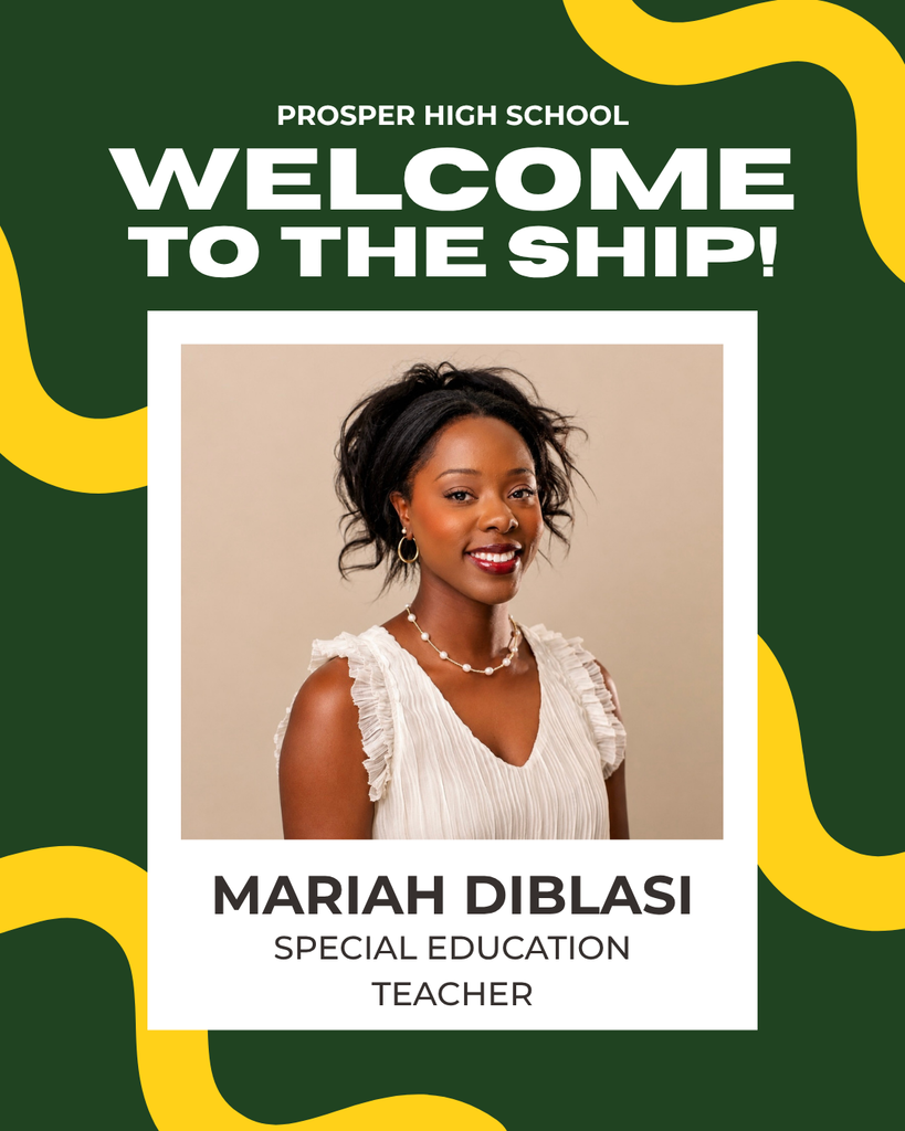 Welcome post for Mariah DiBlasi, new PHS Special Education Teacher
