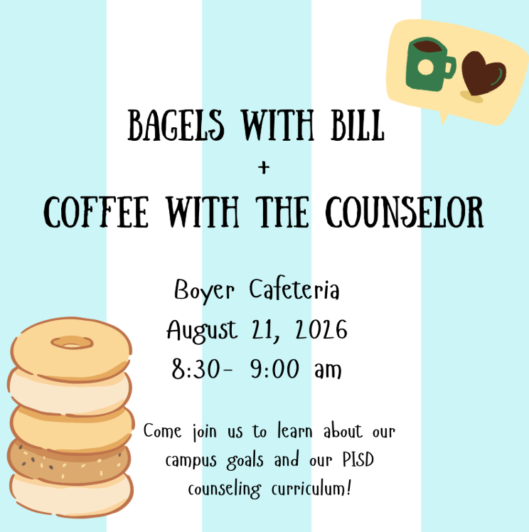 Bagels with Bill and coffee with the counselor