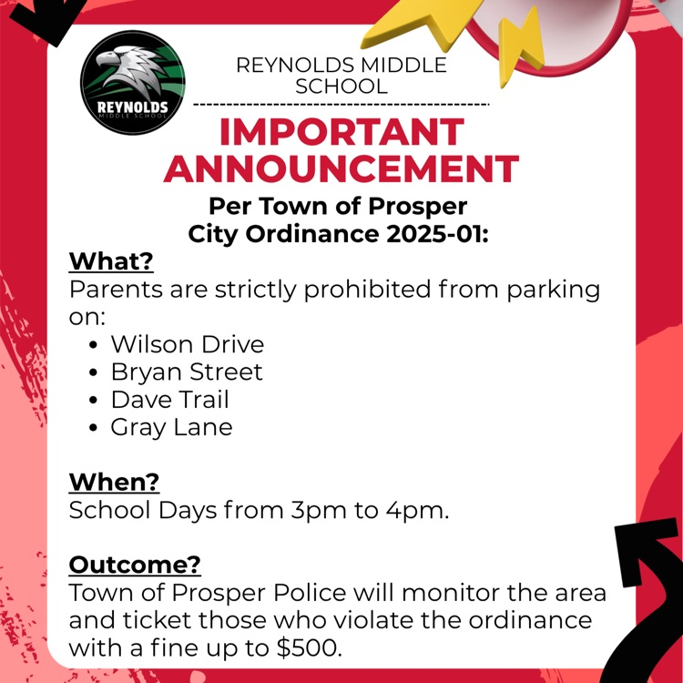 No parking announcement  