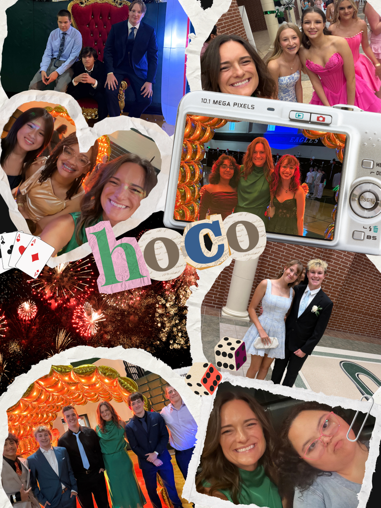 Collage of homecoming photos