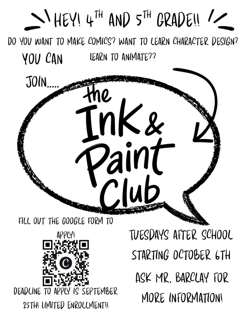 Baker Elementary Ink and Paint Club
