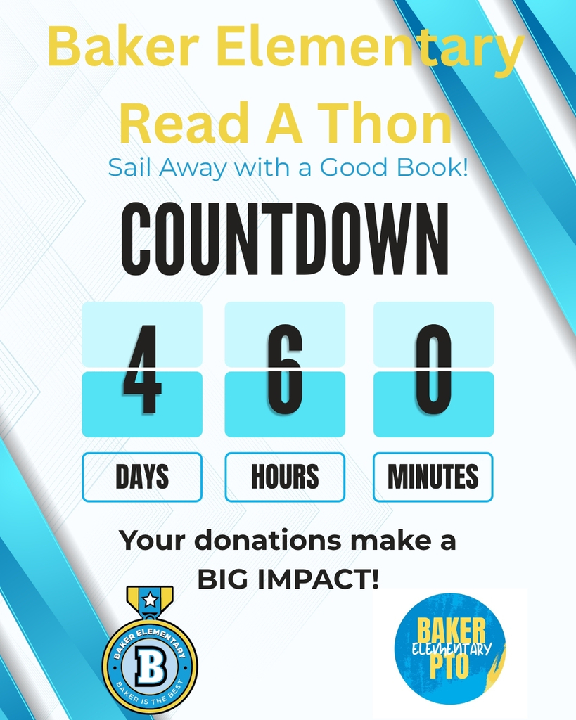 Baker Elementary PTO Read A Thon Fundraiser Timer
