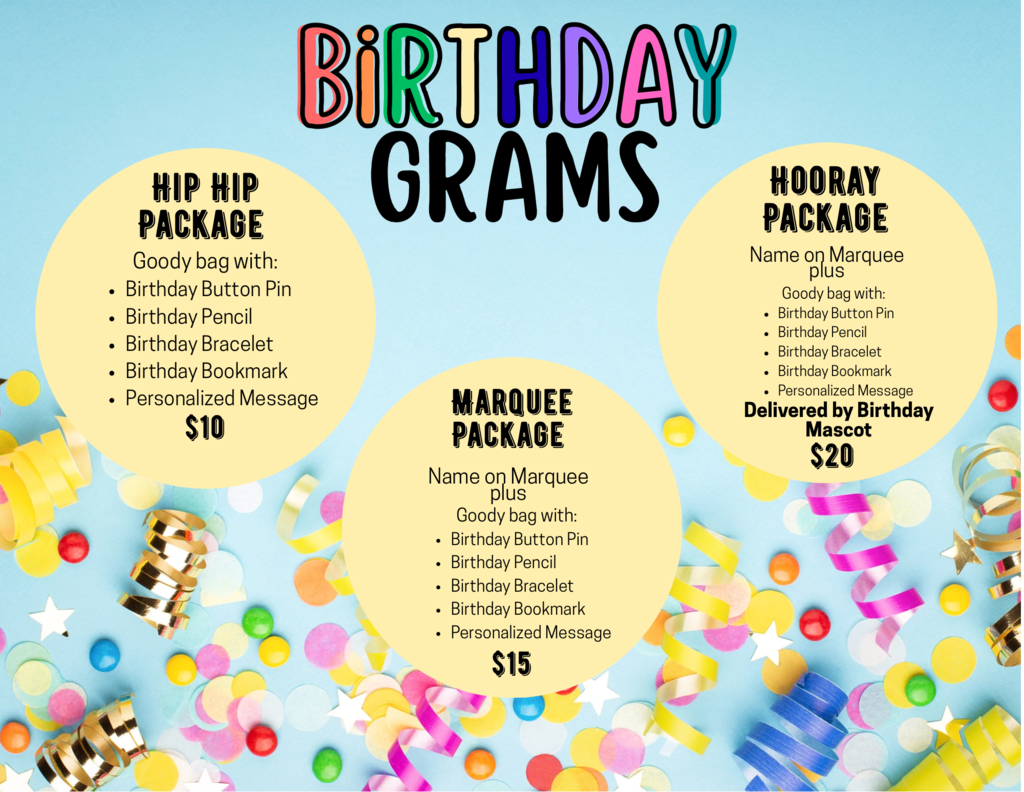 Baker Elementary PTO Birthday Grams