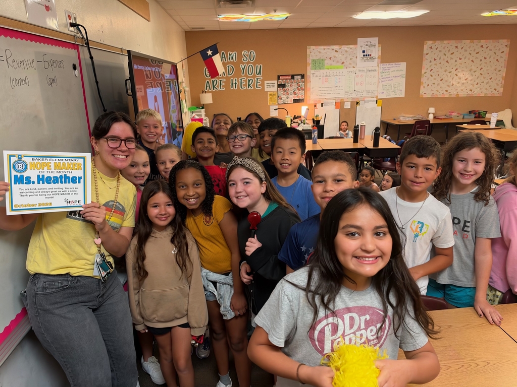 Baker Elementary October Hope Makers