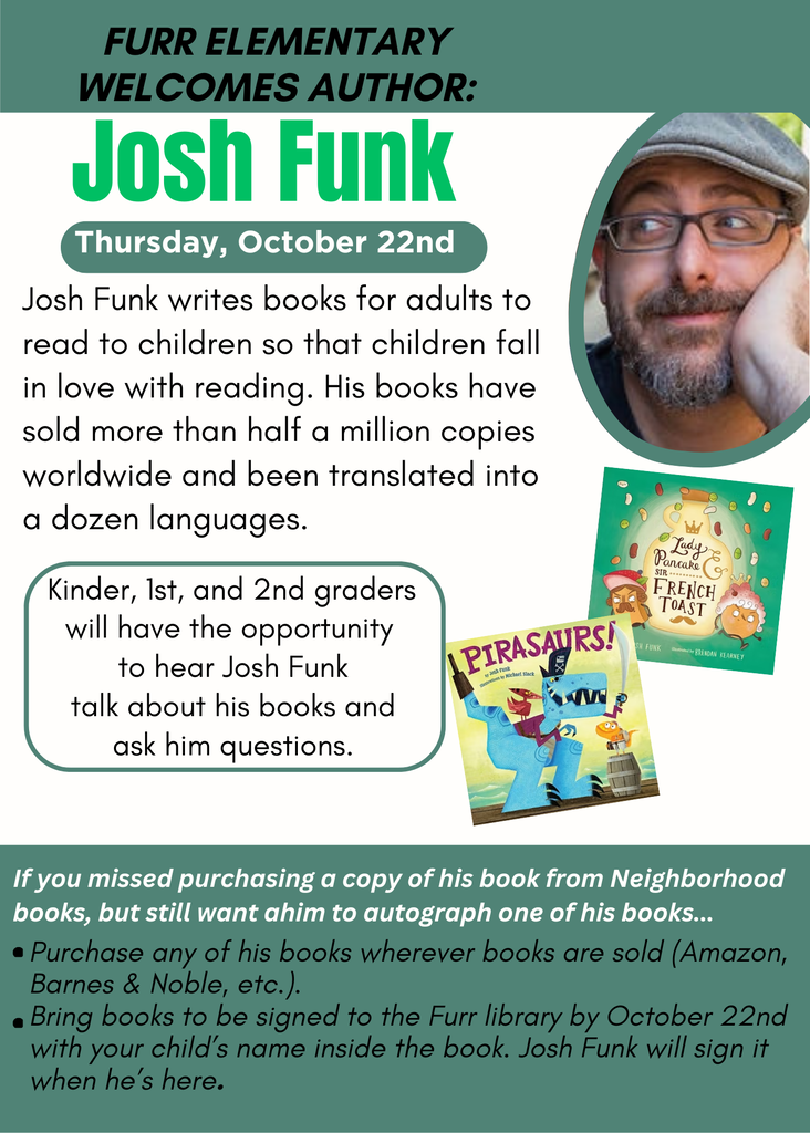 Josh Funk Author Visit Flyer