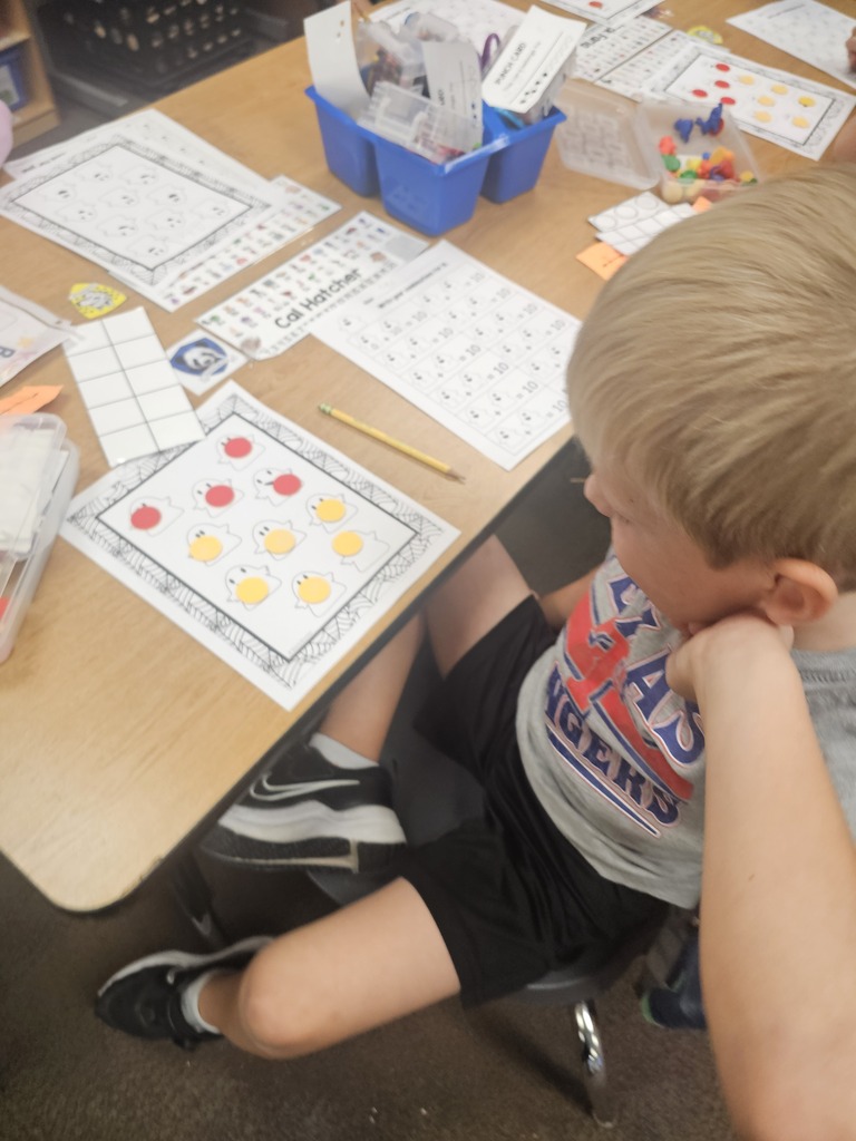 Baker Kinder Students Composing/Decomposing Numbers