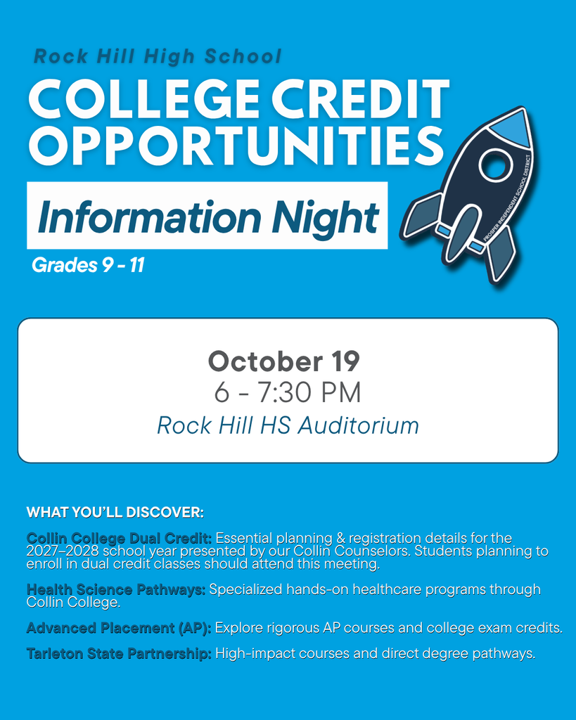 Rock Hill HS College Credit Opportunities Info Night