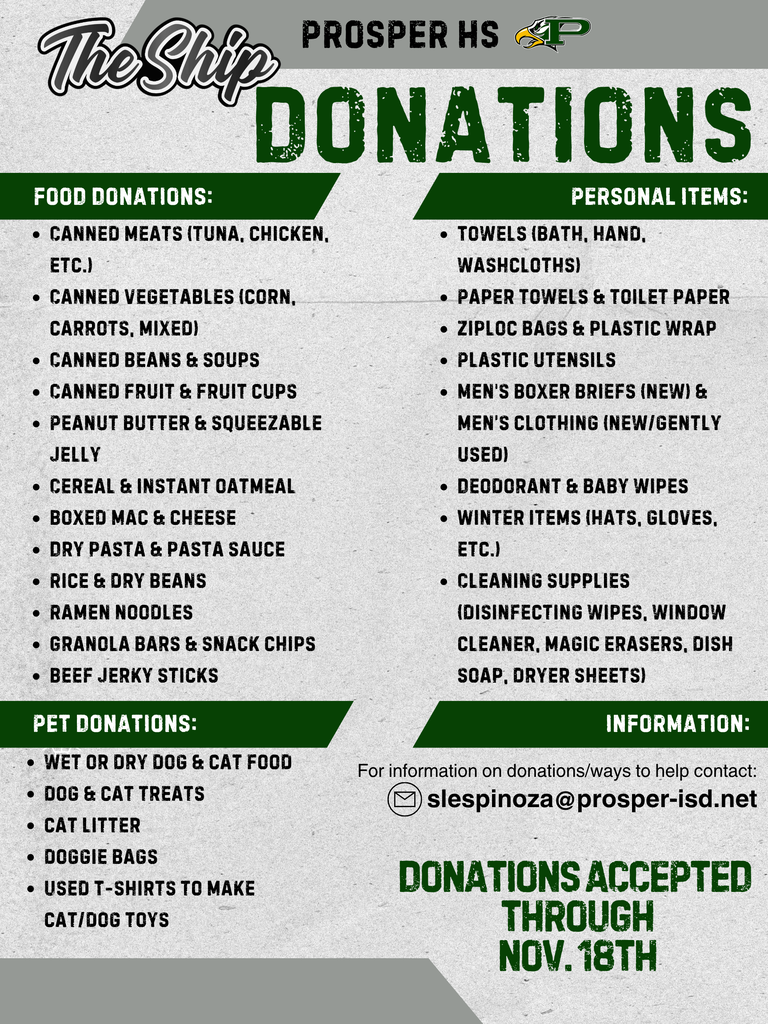 Ship Serves Donation Information