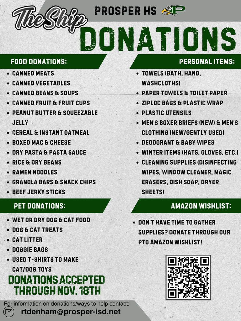 Ship Serves Donation Information
