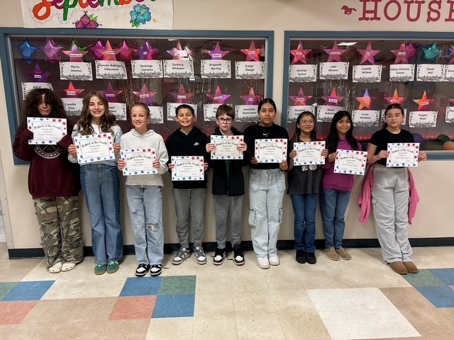 6th Grade Students of the Month
