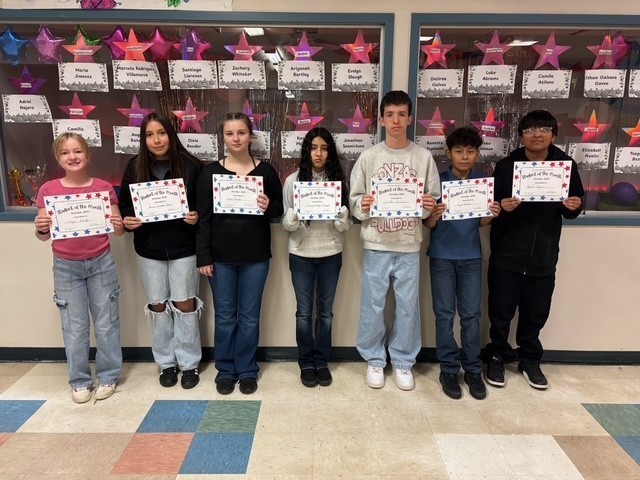 7th Grade Students of the Month