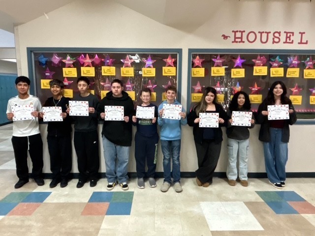 December 8th Grade Students of the Month