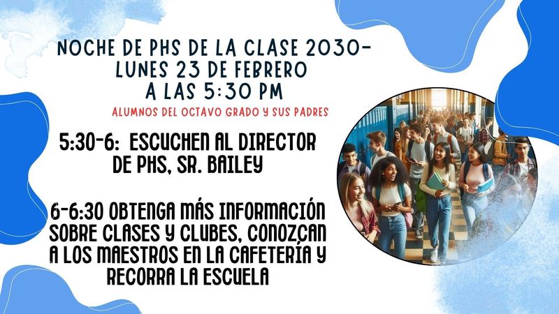 Class of 2030 Spanish Flyer