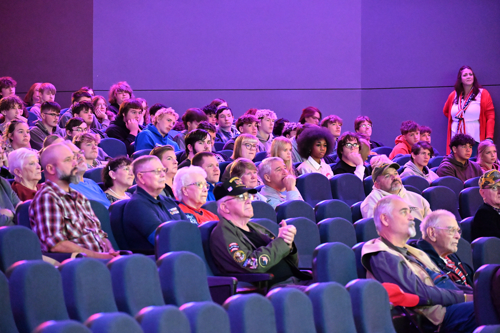 veterans standing at assembly