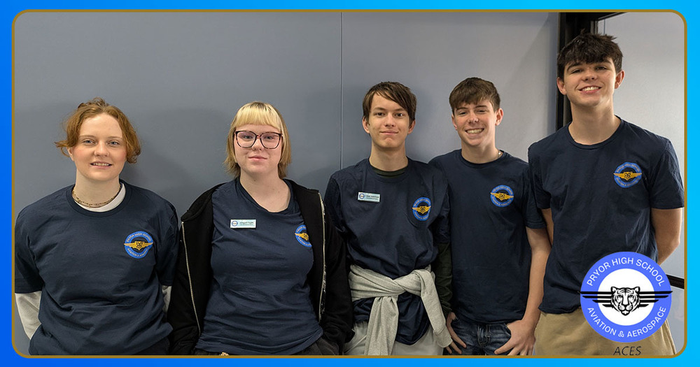 Five aviation ace students