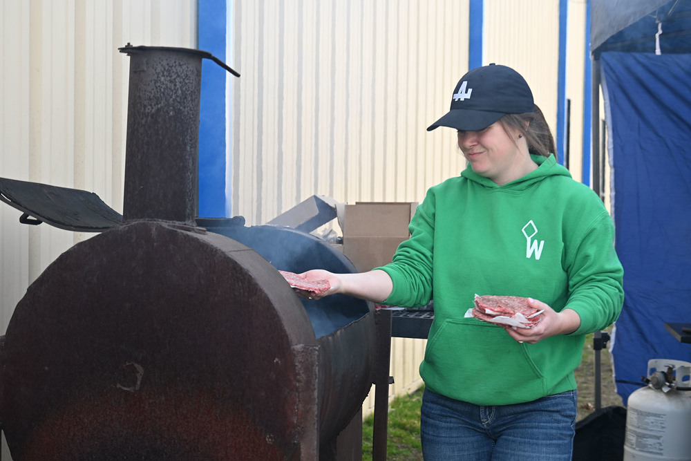 ag teacher at cooker