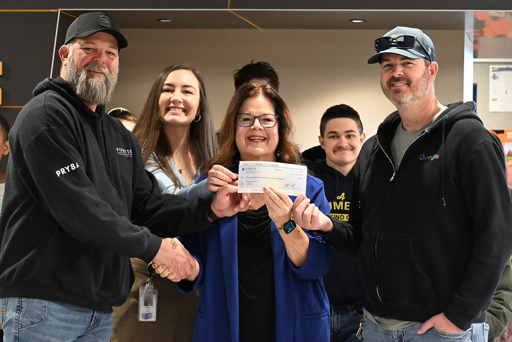 Burnett receives donation
