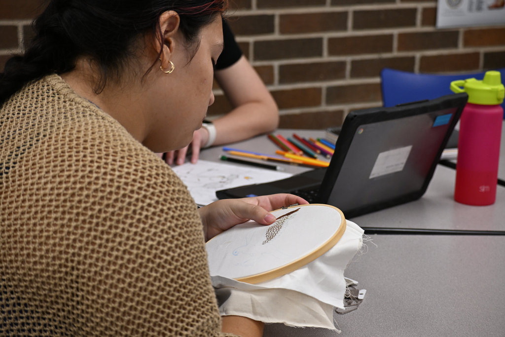embroidering