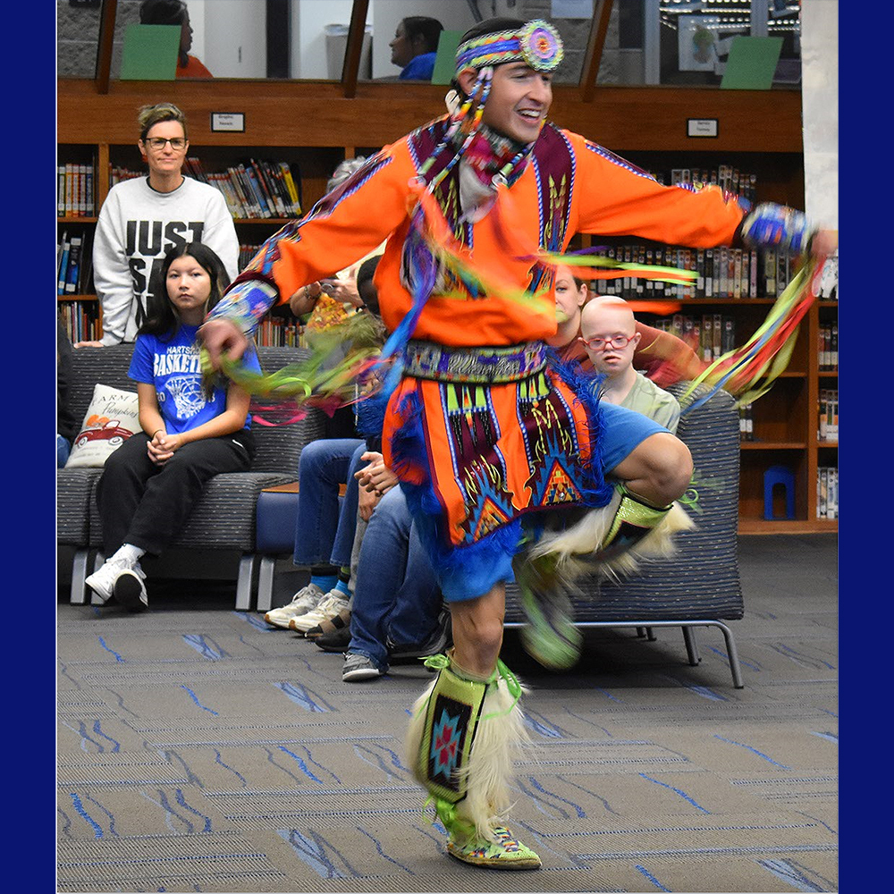 Simon dancing in PMS Library